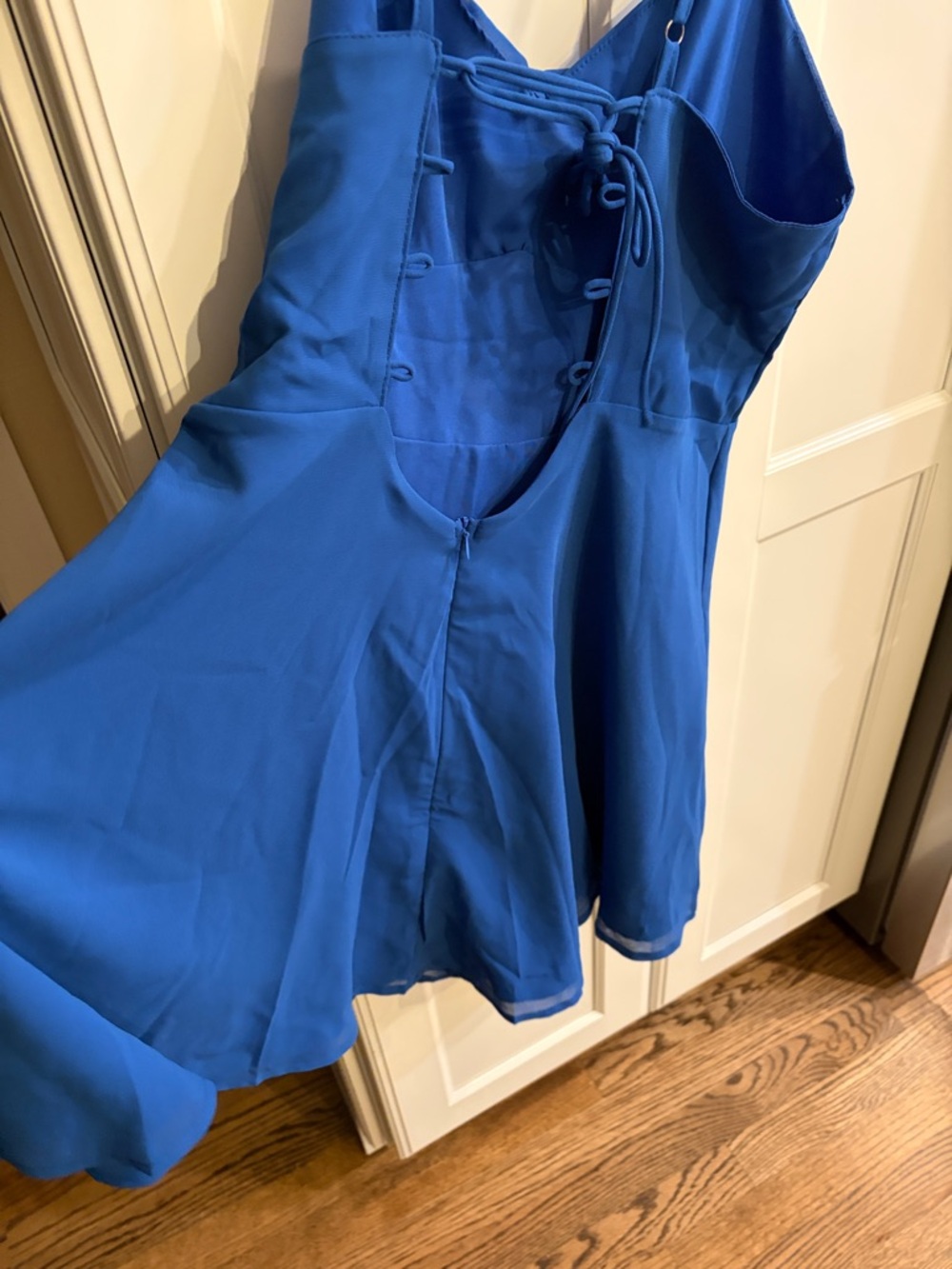 Royal Blue Ruffle Strap Sundress - Picture 4 of 5